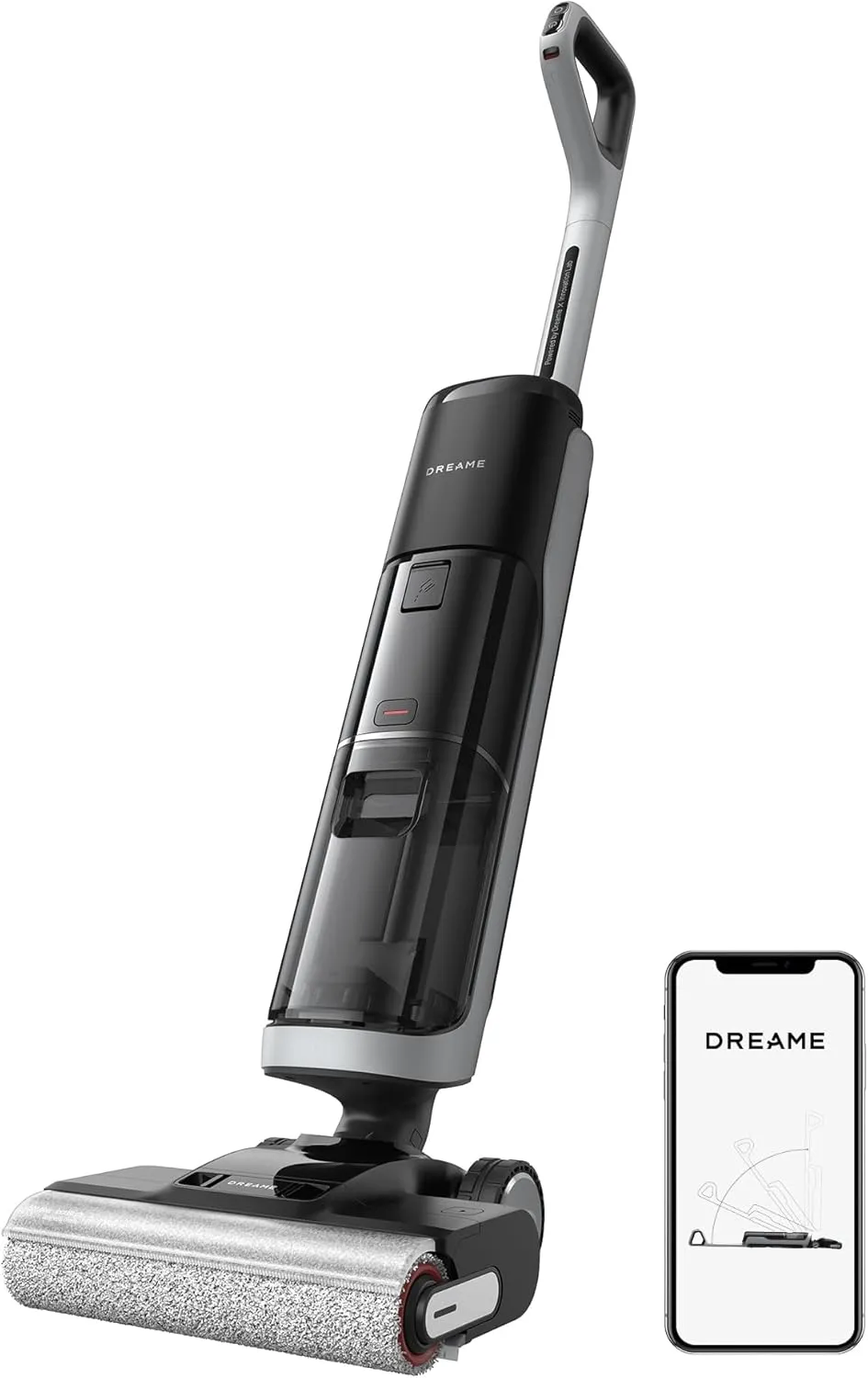 Dreame H14 Pro Nass- und Trockensauger, 180° Lie-Flat, 60 °C Bürstenpflege, 5-min Trocknung, automatische Lösungsmittelverteilung, App-Steuerung, Doppelrotationsbürste, 18 kPa Saugkraft, Doppelkante