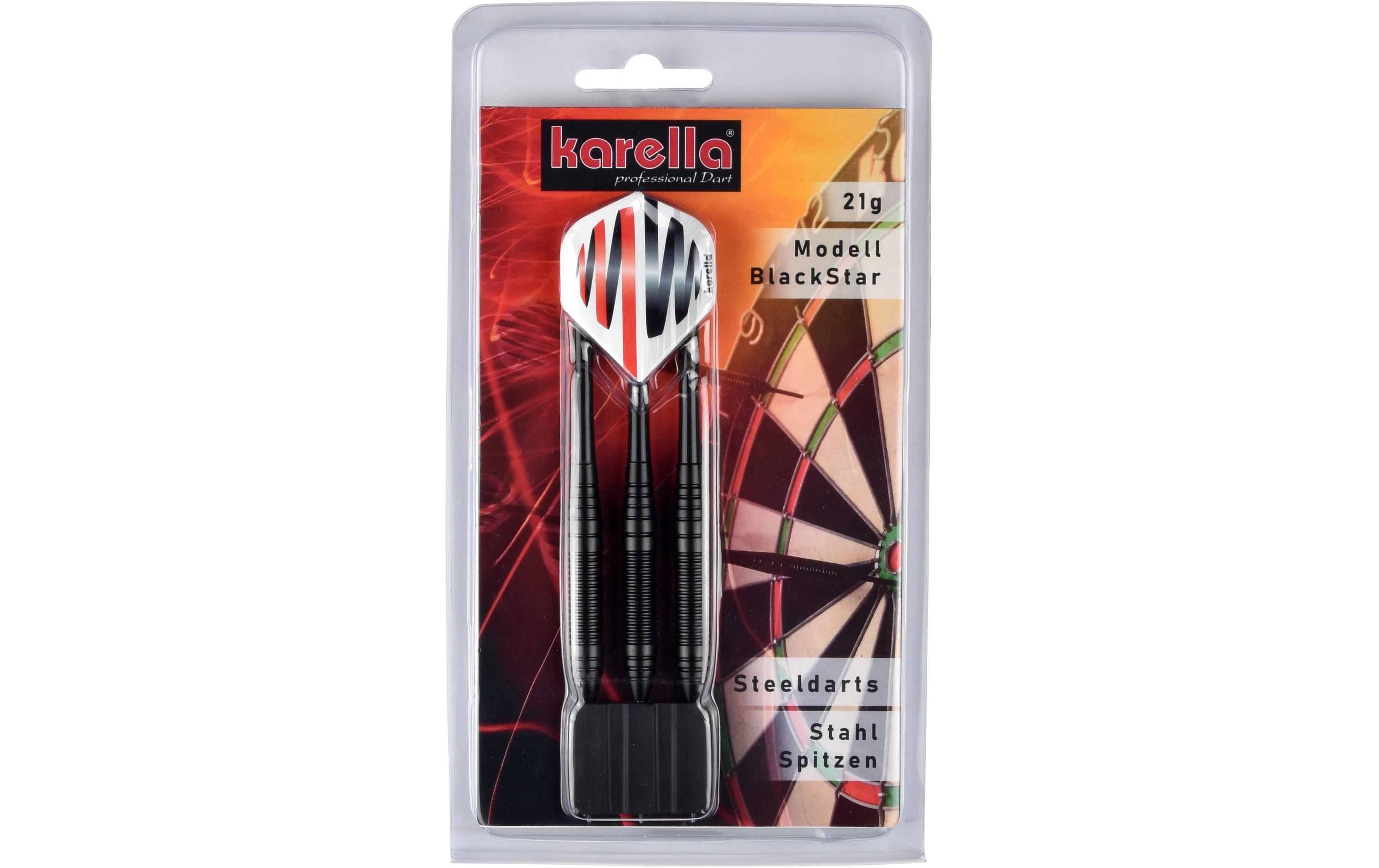 Dartpfeile Steeldart Blackstar 21g, 3 StückDartpfeile mit Stahlspitzen