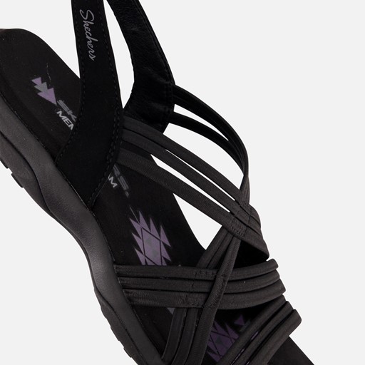 Skechers Reggae Slim Sandalen zwart Textiel