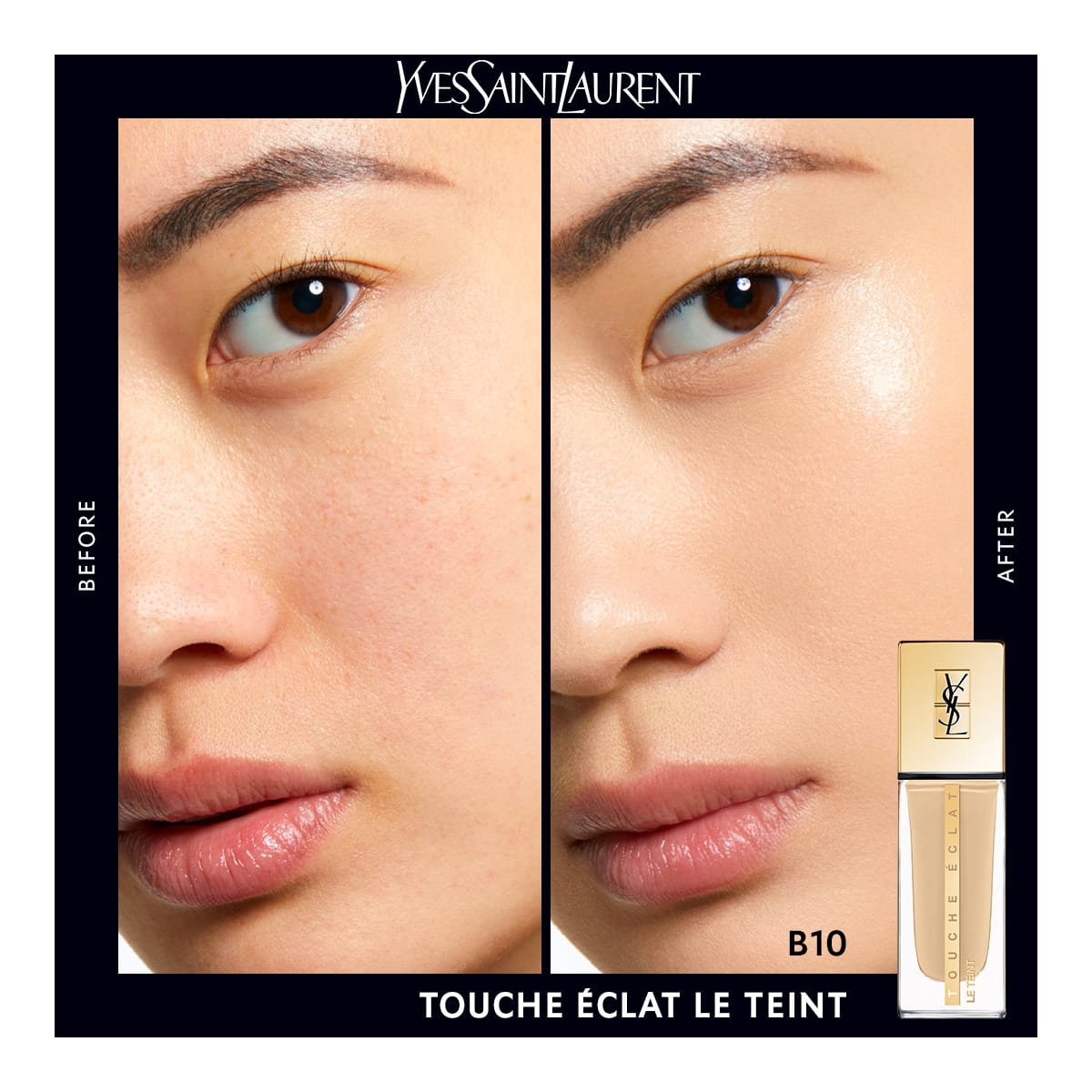 YVES SAINT LAURENT Touche Éclat Le Teint Fond de teint hydratant &  tenue 24H, naturel &  lumineux
