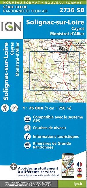 IGN - 2736 SB SOLIGNAC SUR LOIRE 1 25 000