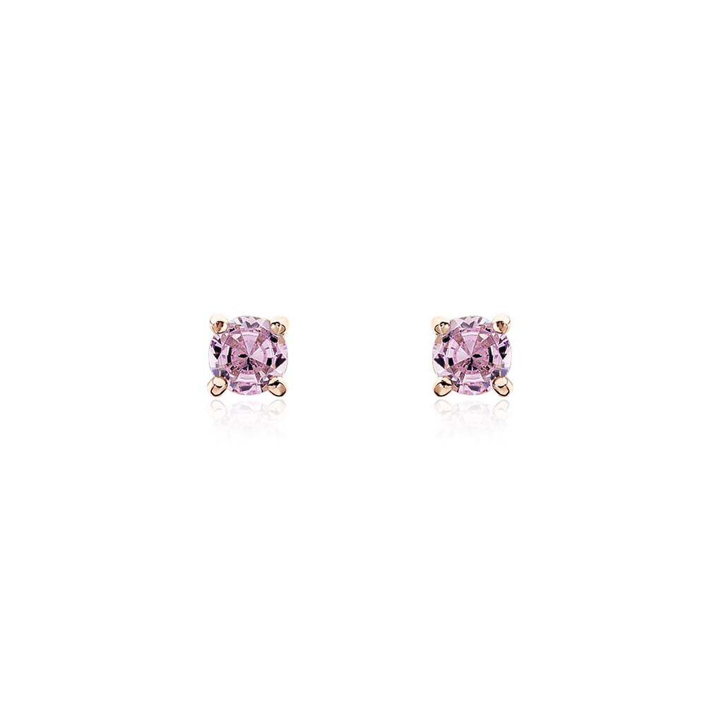 Boucles D'oreilles Puces Rio Argent Rose Oxyde