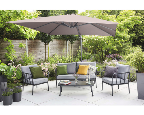 Siena Garden Califorina zweefparasol 300 x 300 cm taupe
