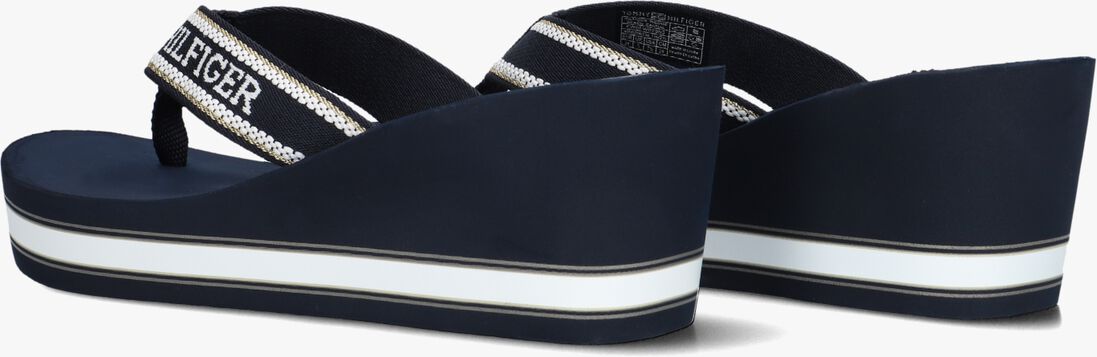 TOMMY HILFIGER blauwe tommy hilfiger teenslippers hilfiger wedge beach
