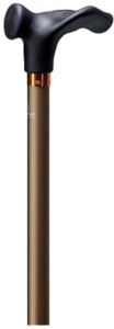 GASTROCK Gehstock Comfort mit Softgriff anatomisch rechts bronze