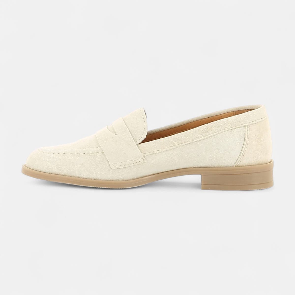 Mocassins Femme en cuir beige