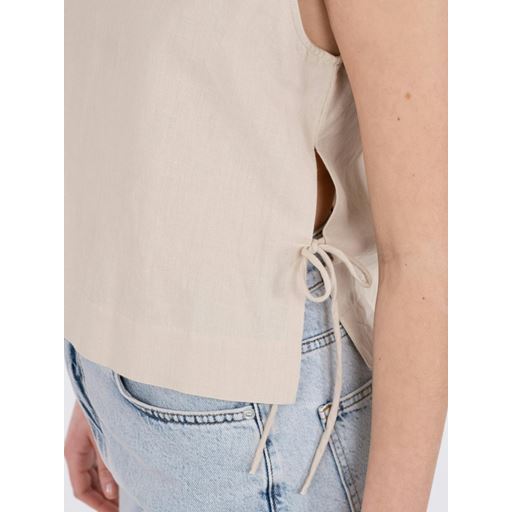 Neo Noir Svetlana Linen Top, Sand, 42