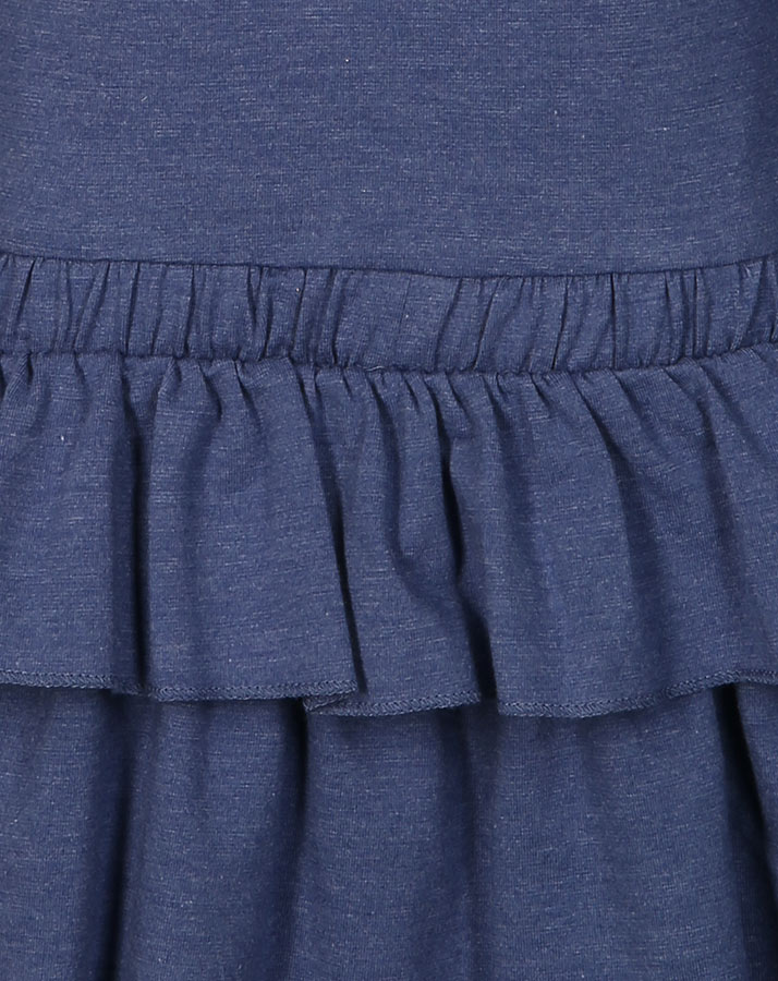 Jersey-Kleid EINHORN mit Wende-Pailletten in jeansblau
