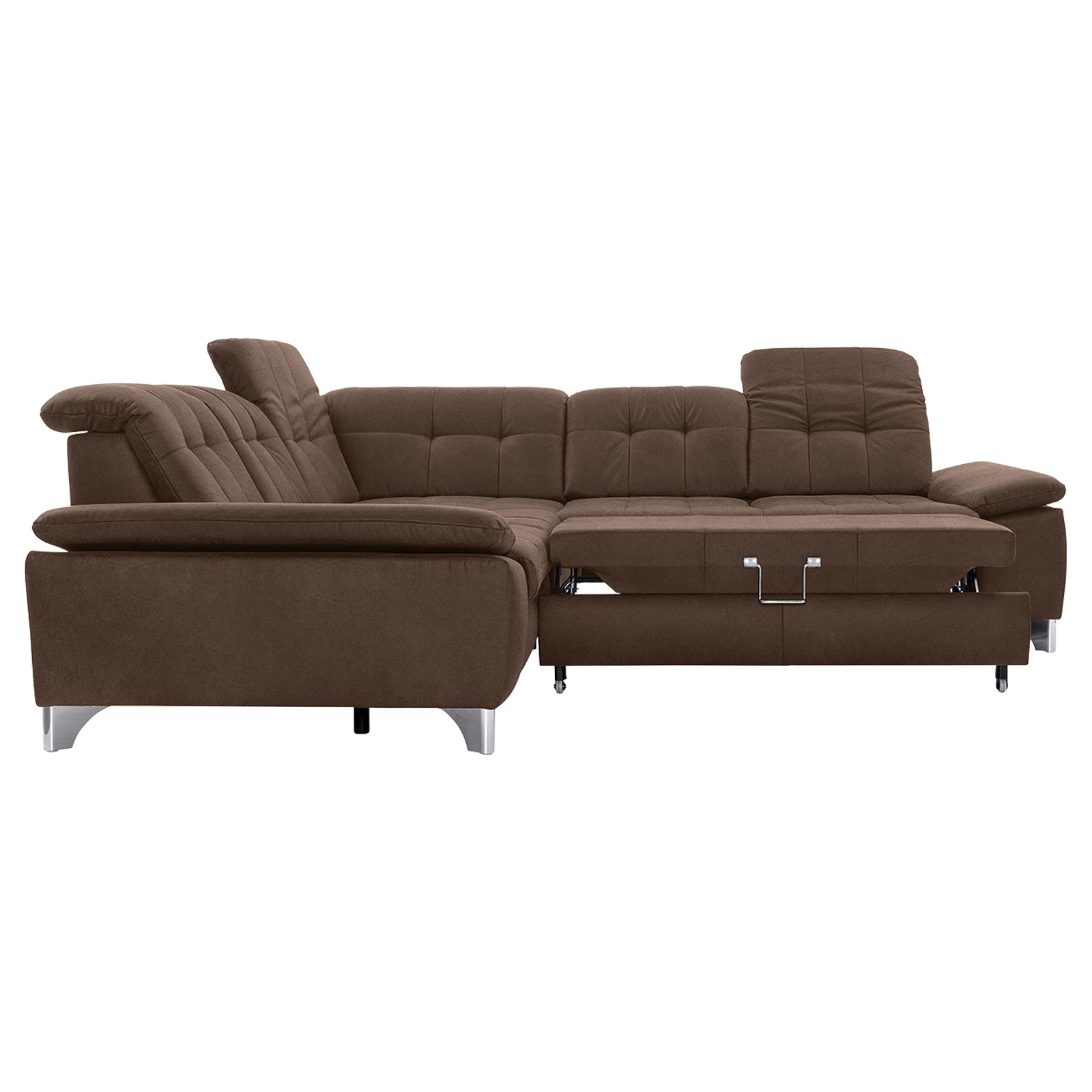 polsterpower Ecksofa - Saddle nougat - Basismodell - links