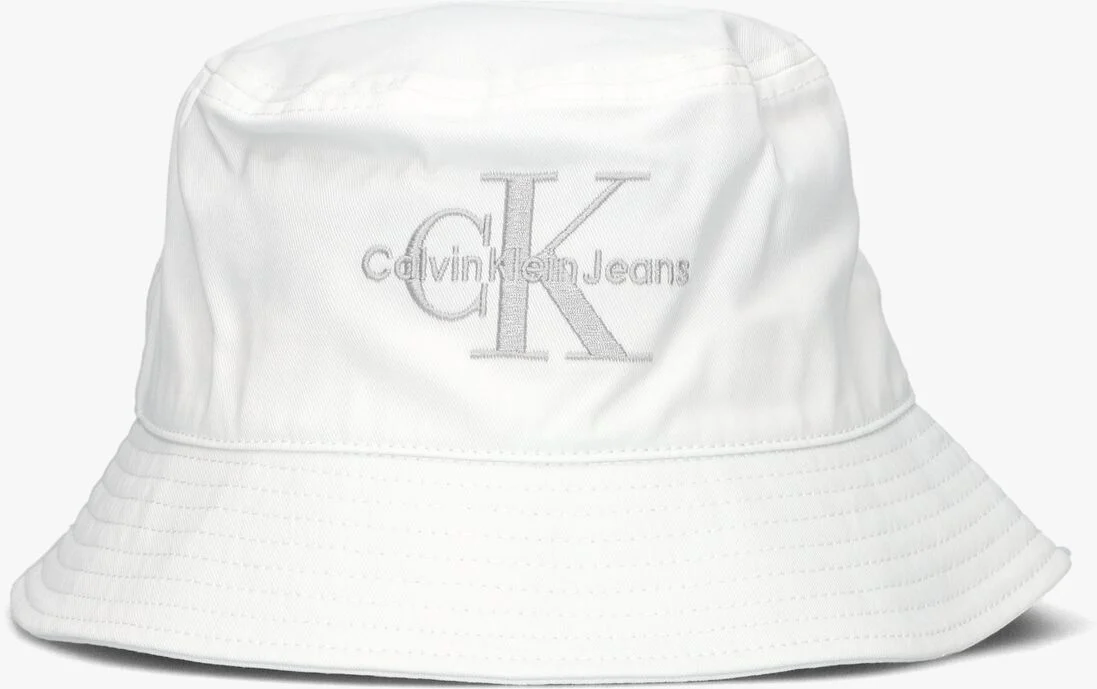 CALVIN KLEIN witte calvin klein hoed monogram bucket hat