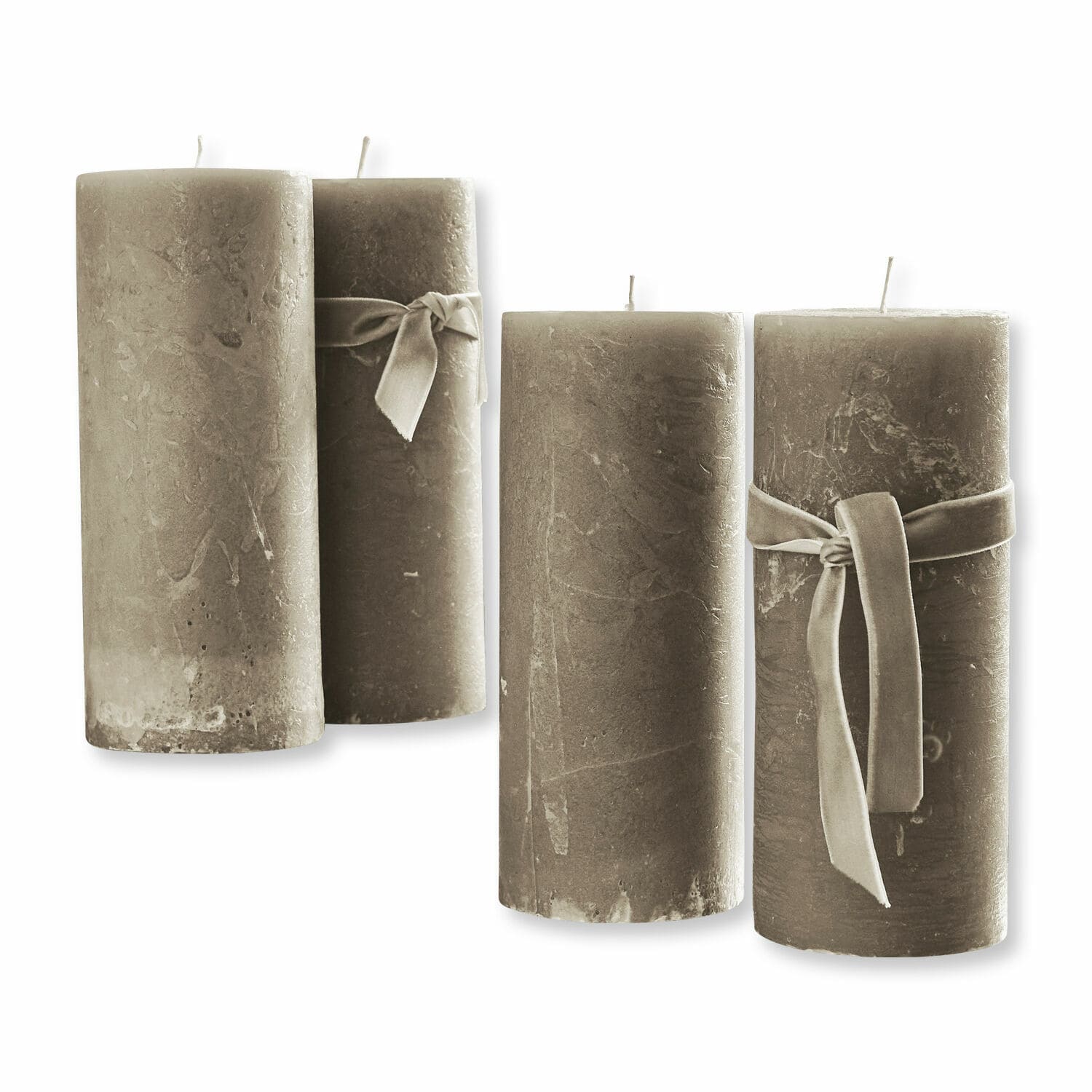 Kerze 4er Set Homel taupe