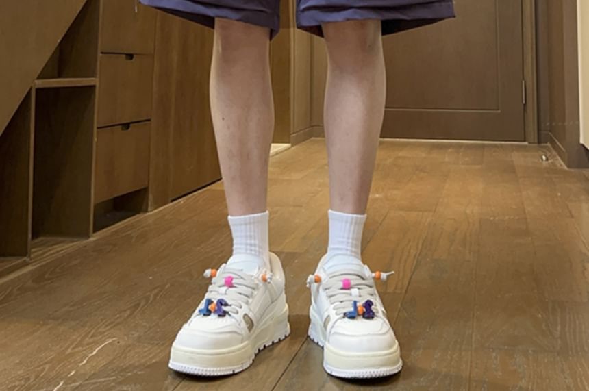 Giuliana - Effen cargoshorts met trekkoordtaille