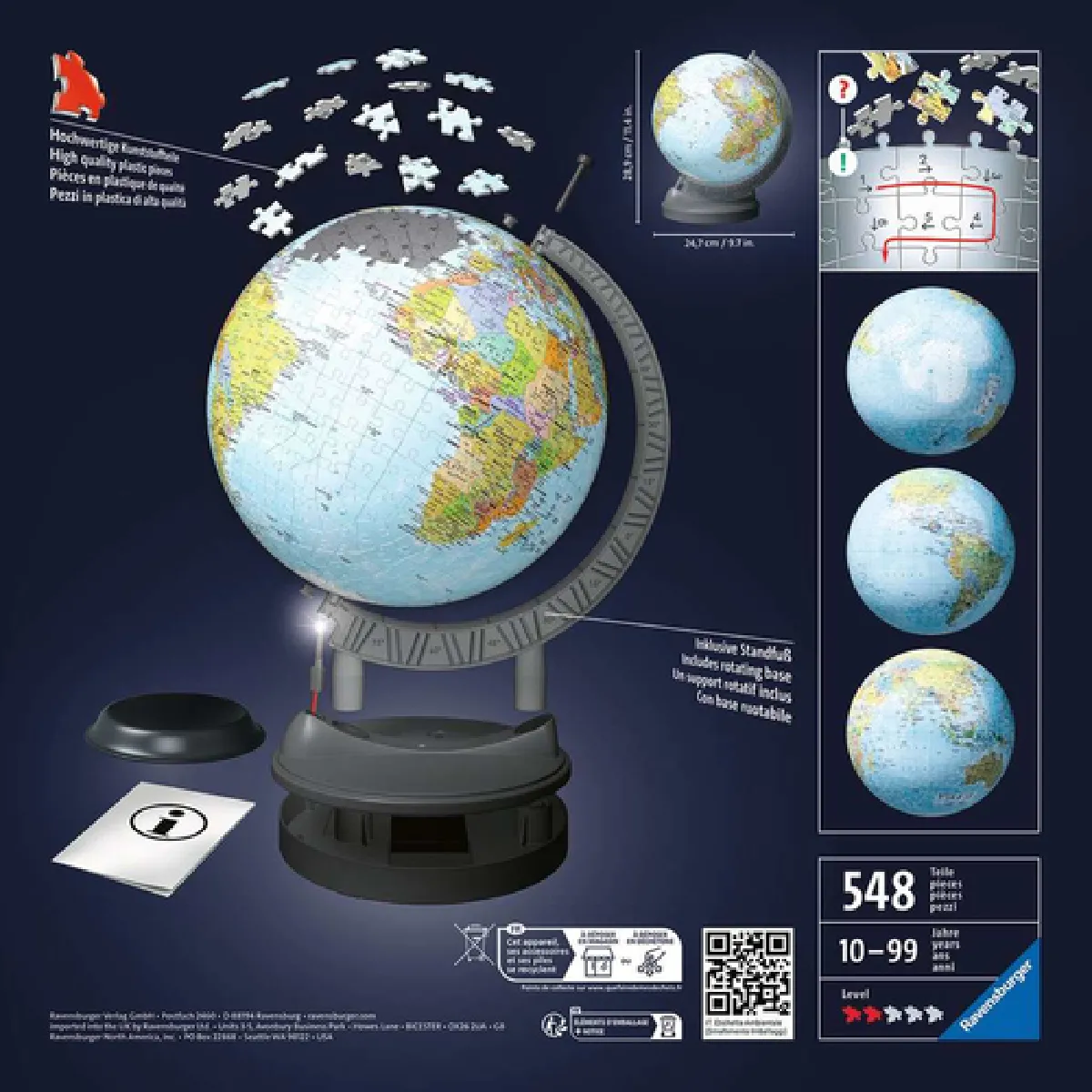 Ravensburger Puzzle 3D Globe Illuminé