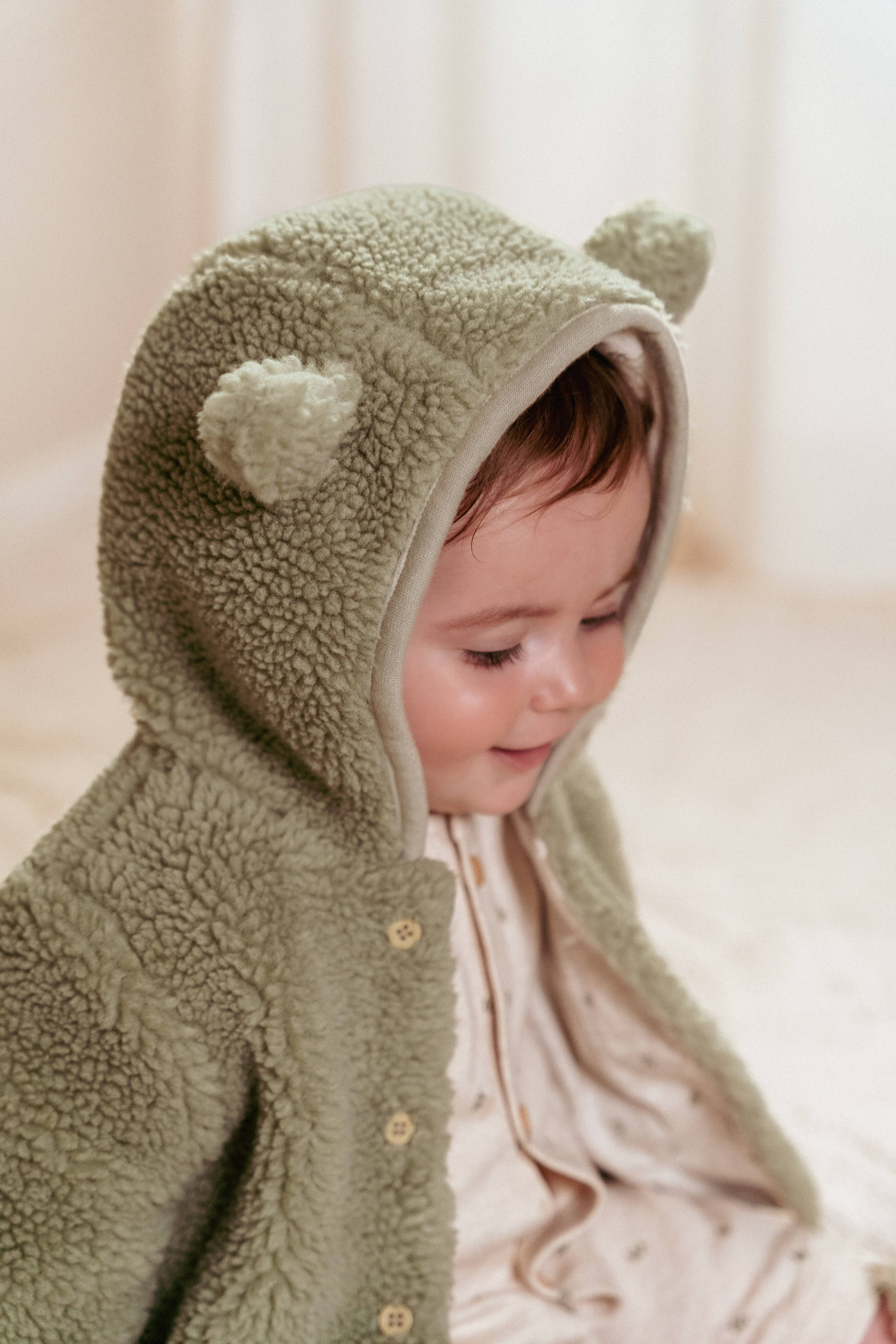 Little Dutch teddy jasje Soft Green
