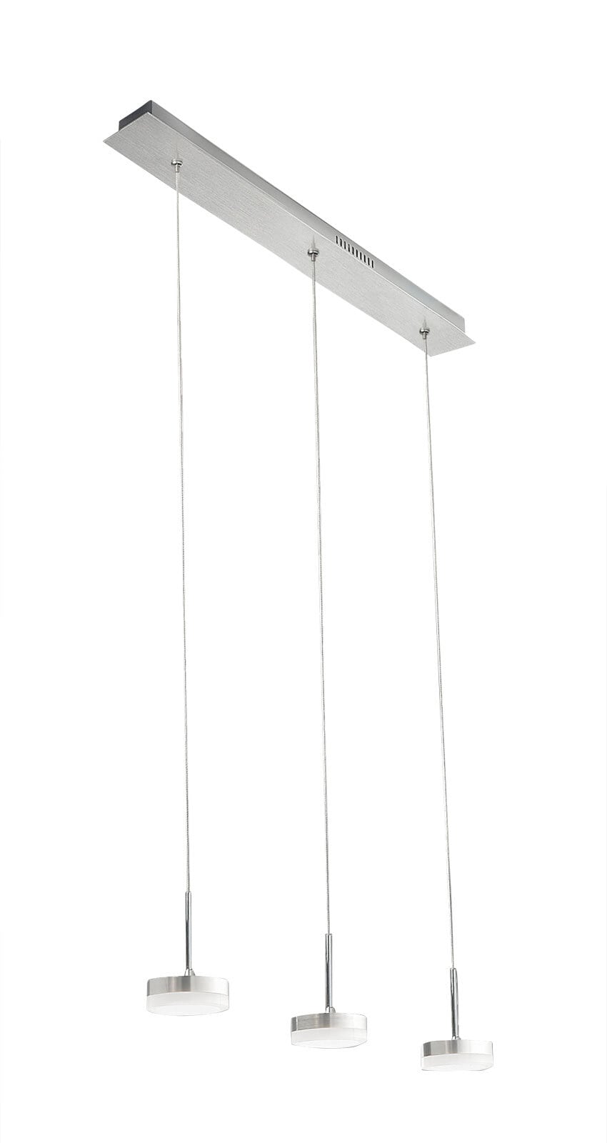 FABAS LUCE LED Balkenpendel DUNK 3-flg nickelfarbig
