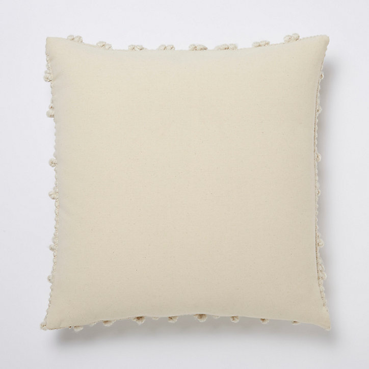 Coussin Pondicherry blanc 50 x 50 cm