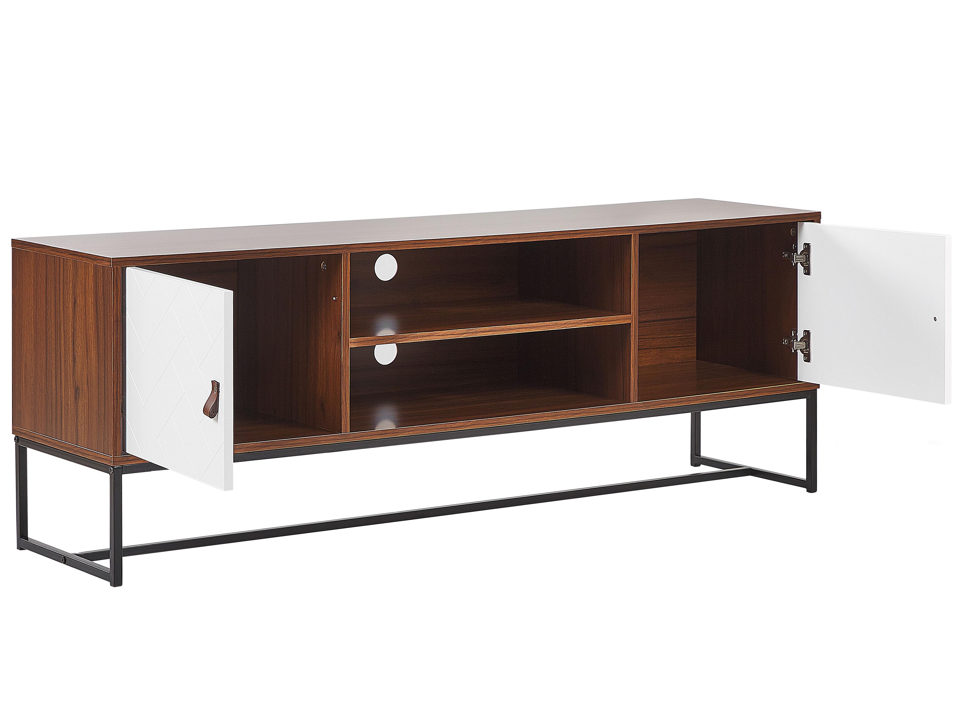TV-meubel NUEVA Donkerbruin/wit