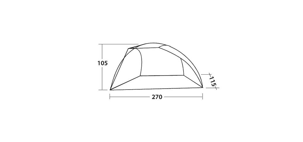 Easy Camp Beach Strandzelt 270 x 115 x 105 cm
