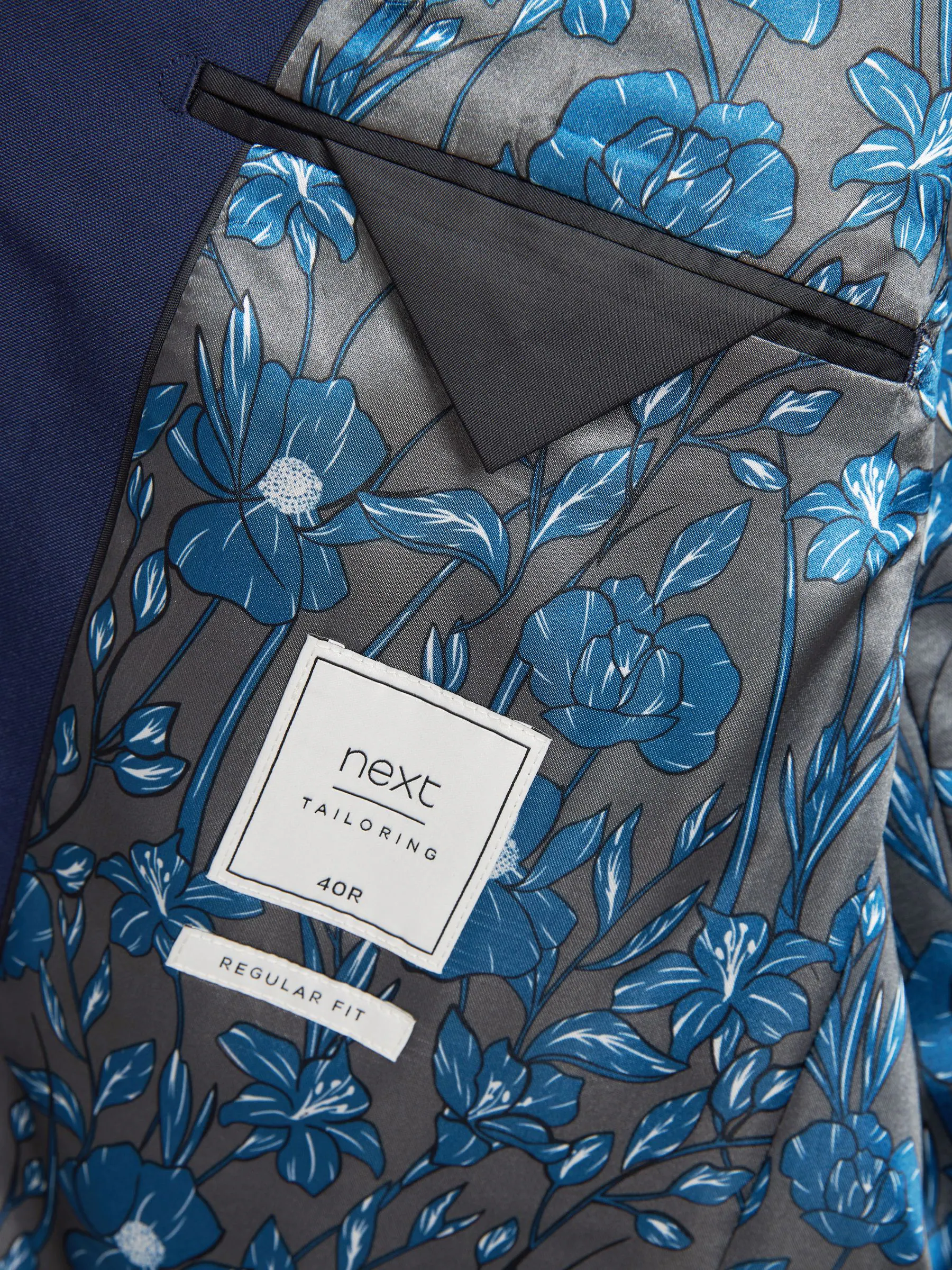 Helderblauw - Normale Pasvorm - Kostuum met twee knopen: colbert