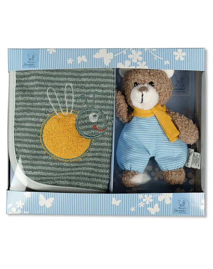 Geschenk-Set BÄR BEN 2-teilig in grün/gelb