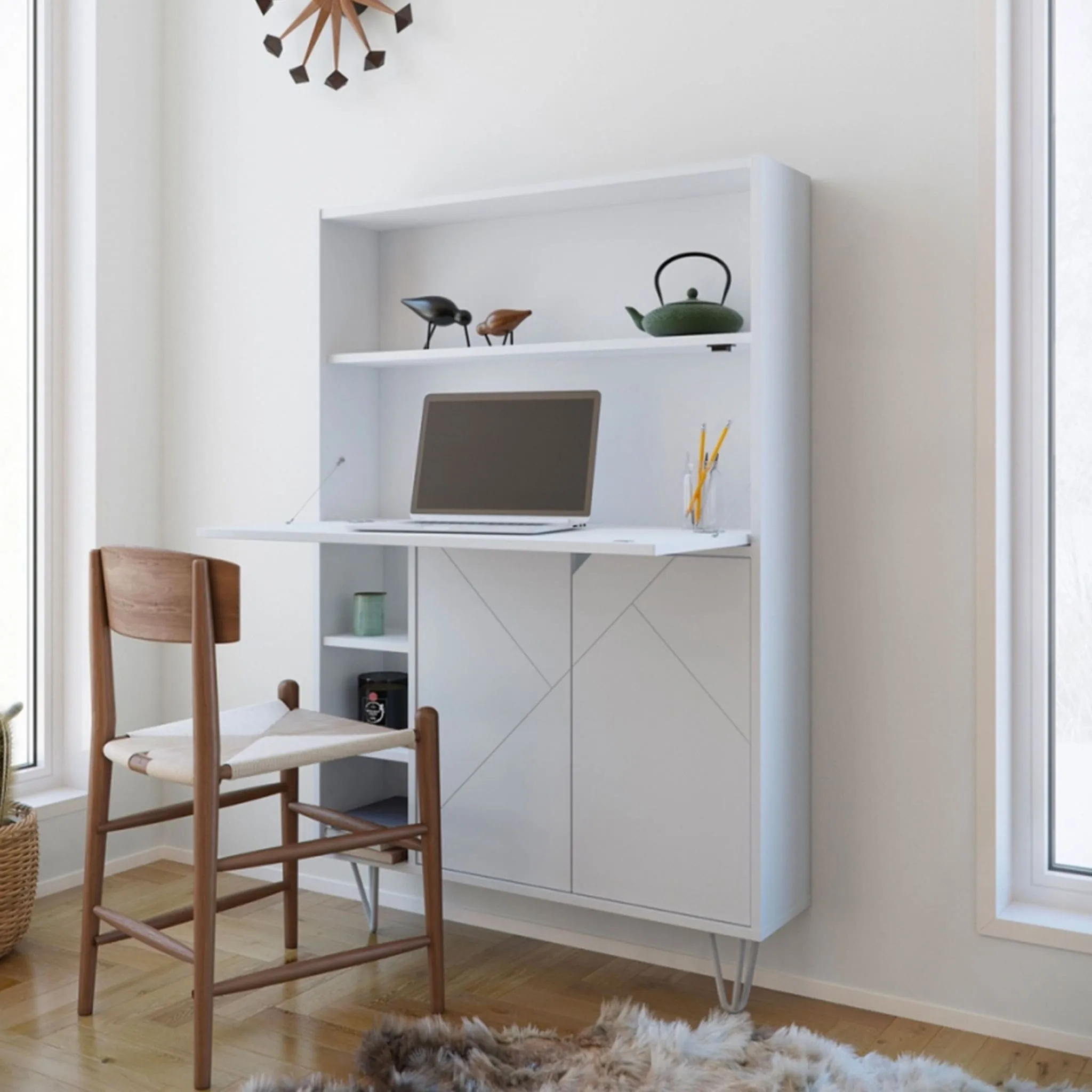 Nexera Bureau Mural Slim - Blanc