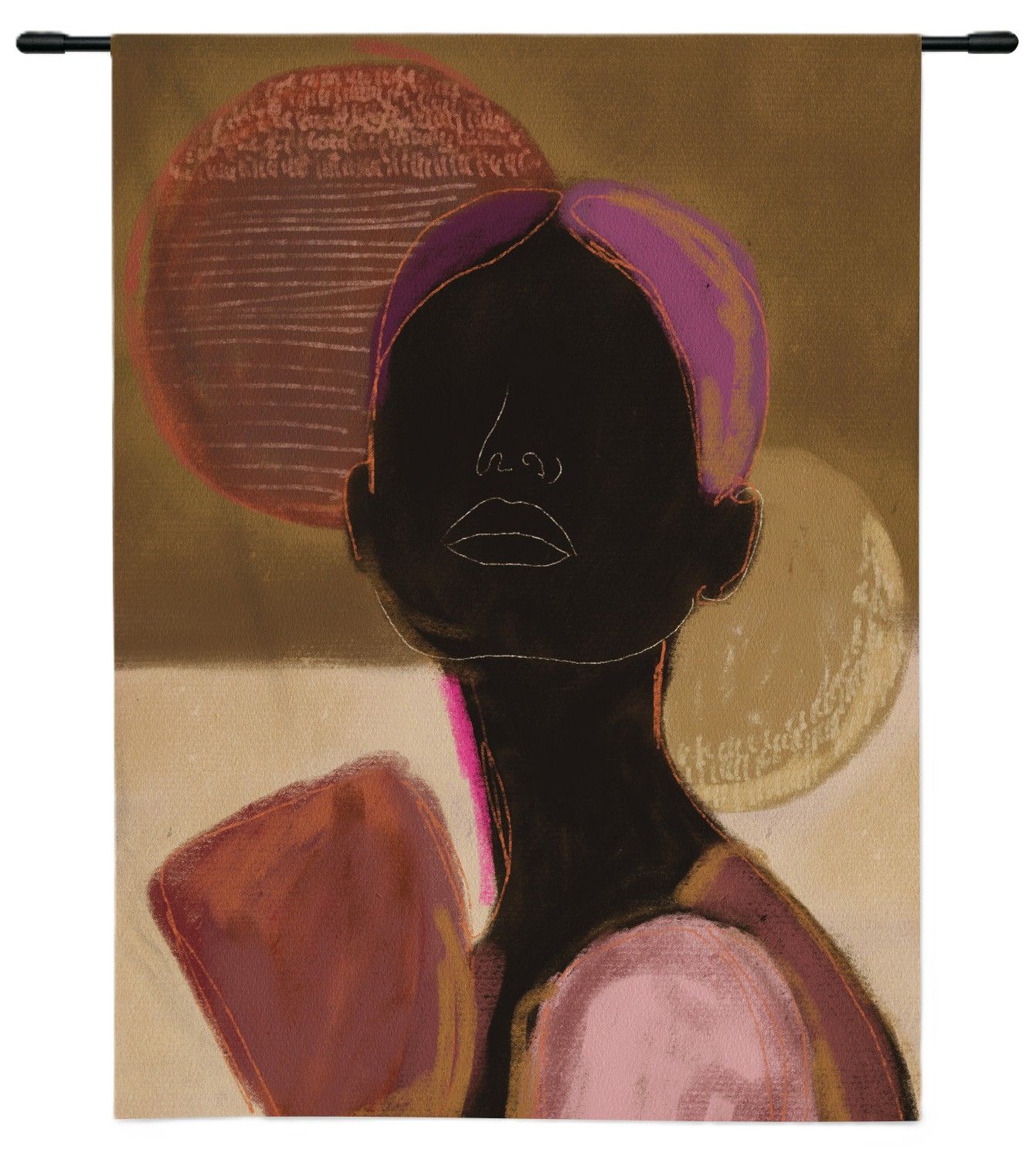 Wandkleed Silhouette Lady