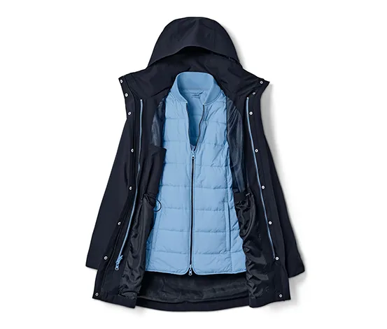 3-in-1-Outdoormantel, blau