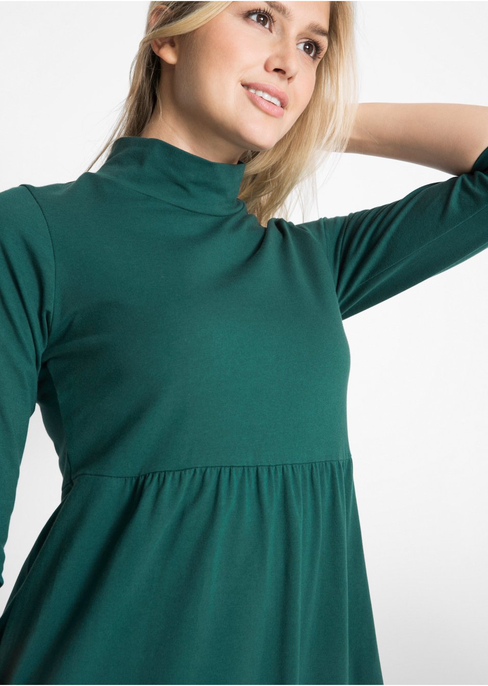 Robe T-shirt midi, manches 3/4