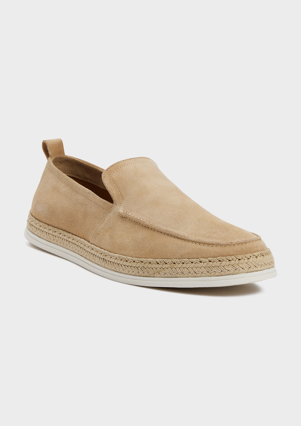 Mocassins en cuir nubuck camel