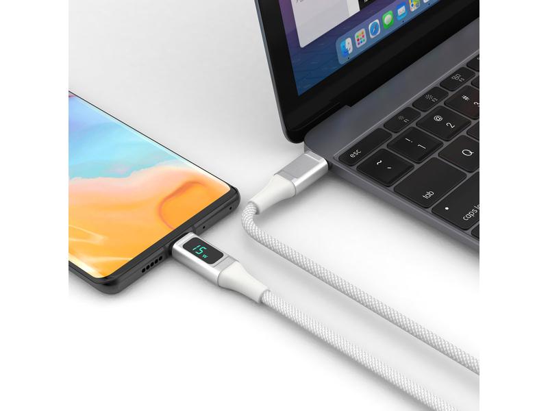 4smarts USB 2.0-Kabel DigitCord bis 100W USB C - USB C 1.5 USB-C auf USB-C Kabel DigitCord 100W 1.5m weiss
