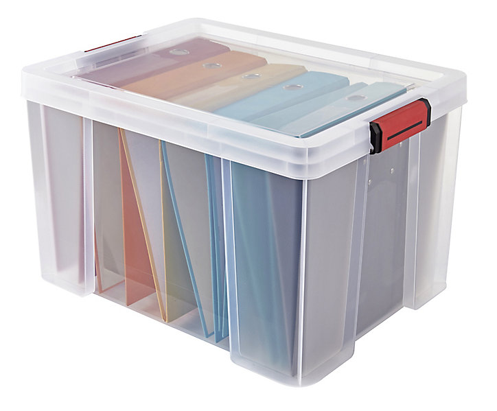 Bac de rangement avec couvercle ClipNStore 45L transparent