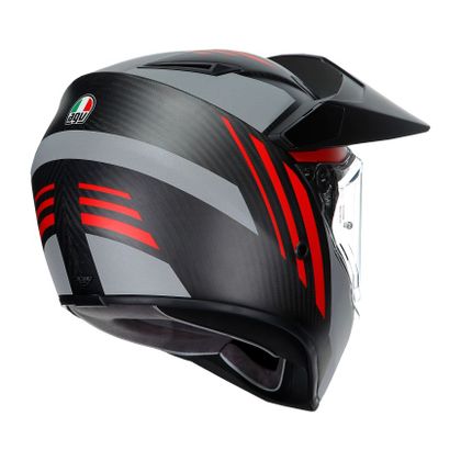 Casque AGV AX9 - REFRACTIVE ADV - Carbone / Rouge