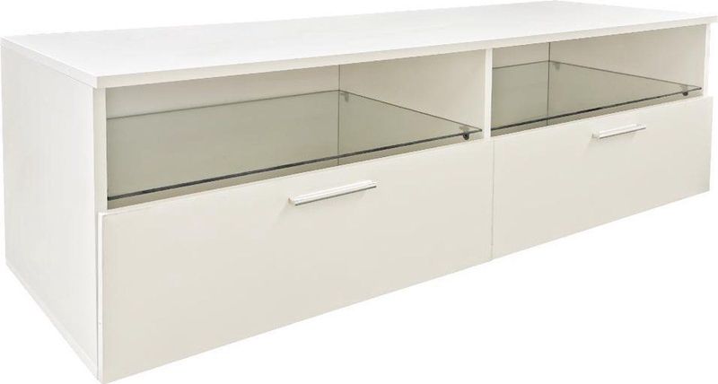 TV kast dressoir Sieno - media meubel game set up - LED verlichting - wit