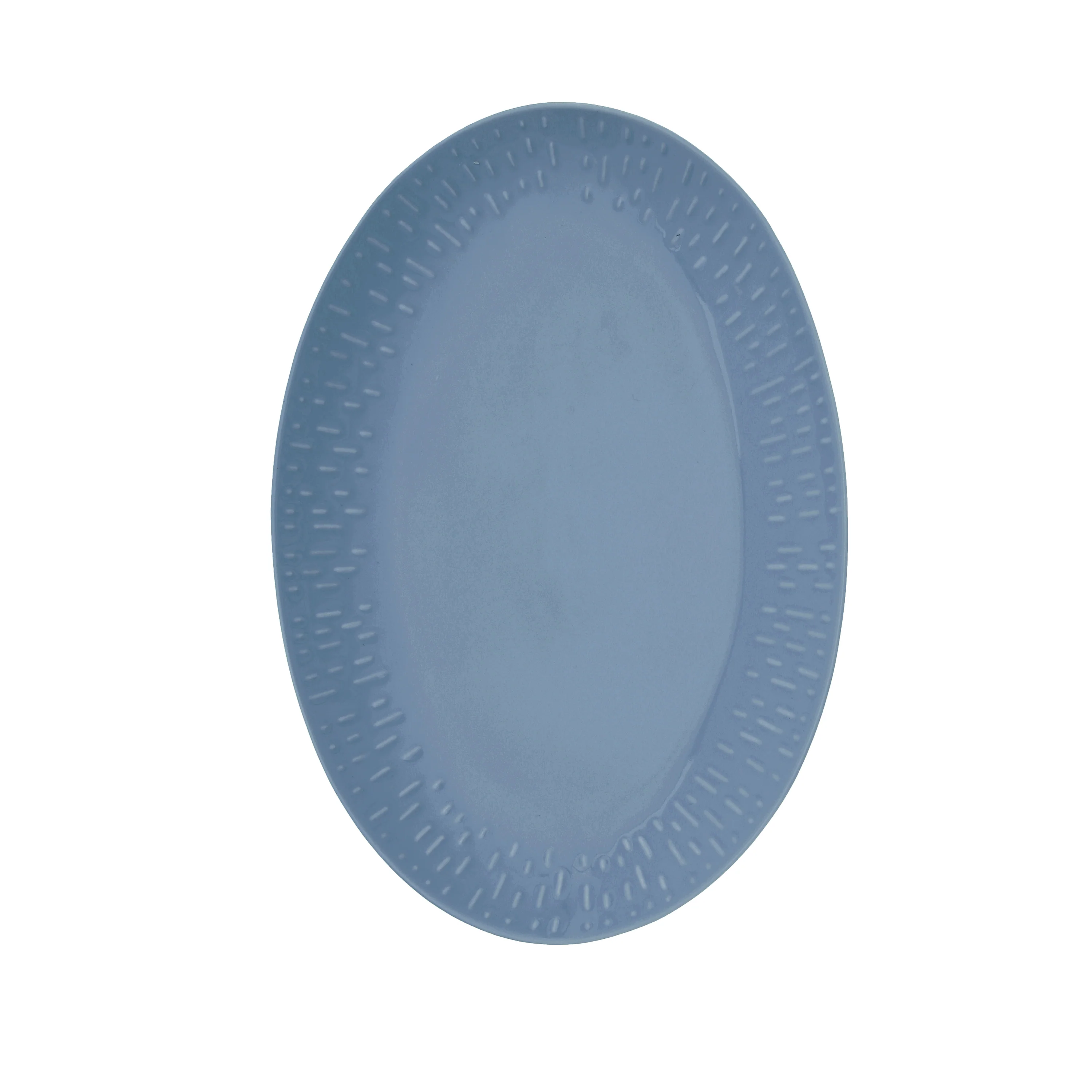 Aida  Confetti Blueberry oval fad m/relief - 36x25,5 cm.