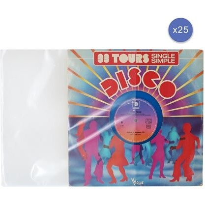 Accessoire platine vinyle Enova Hifi Lot de 25 pochettes pour disques vinyle 33 tours PEV 25 33T