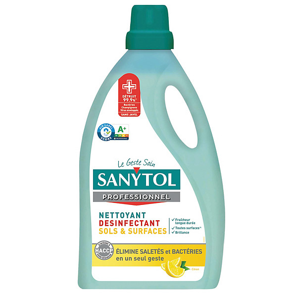 Désinfectant multi-usages nettoyant HACCP Sanytol citron 5 L