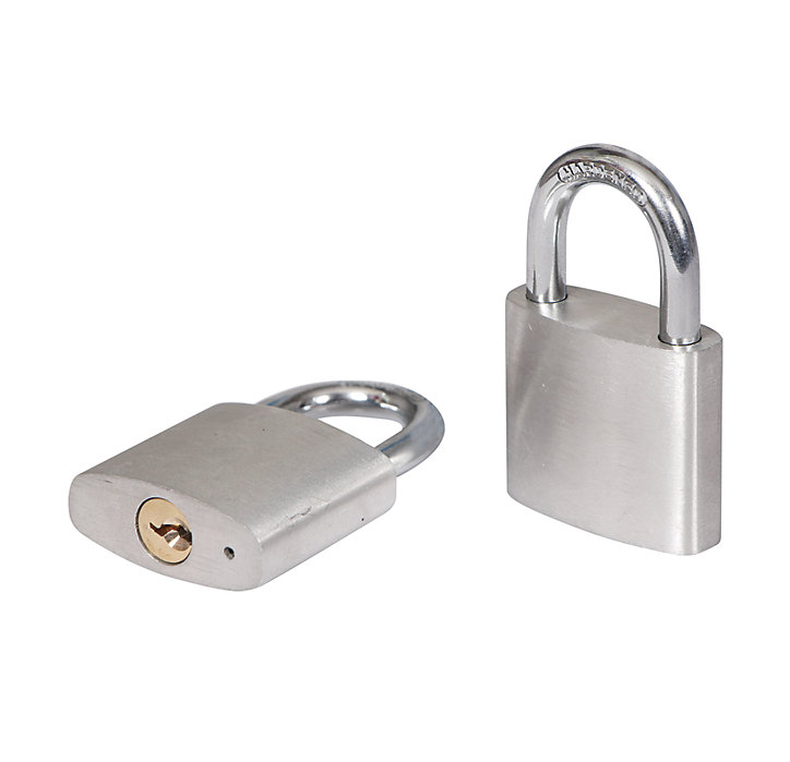 Cadenas Aluminium Smith & Locke 40 x 34 mm, lot de 2