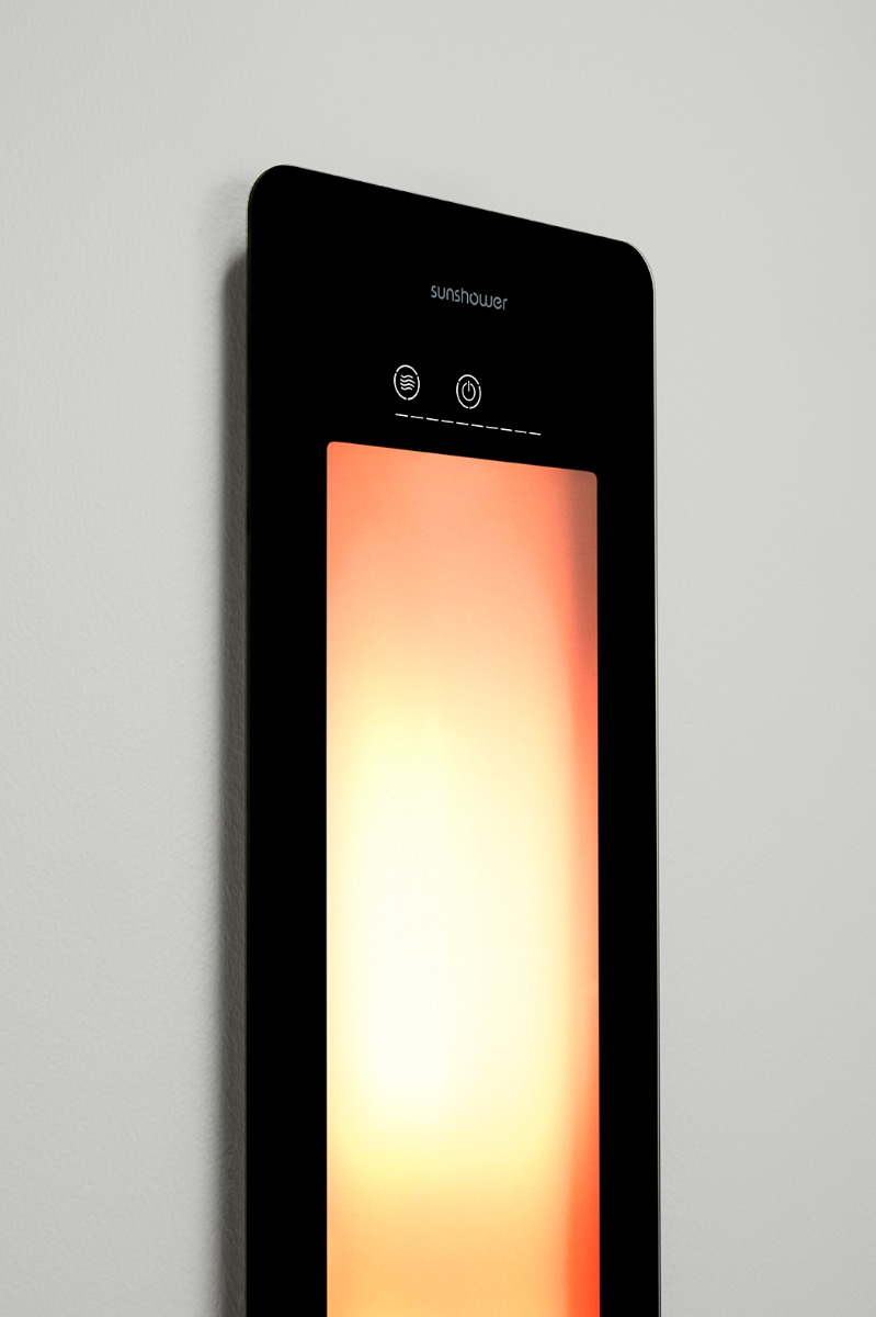 Sunshower Round Plus Large Black infraroodlamp en UV 33x185x10cm