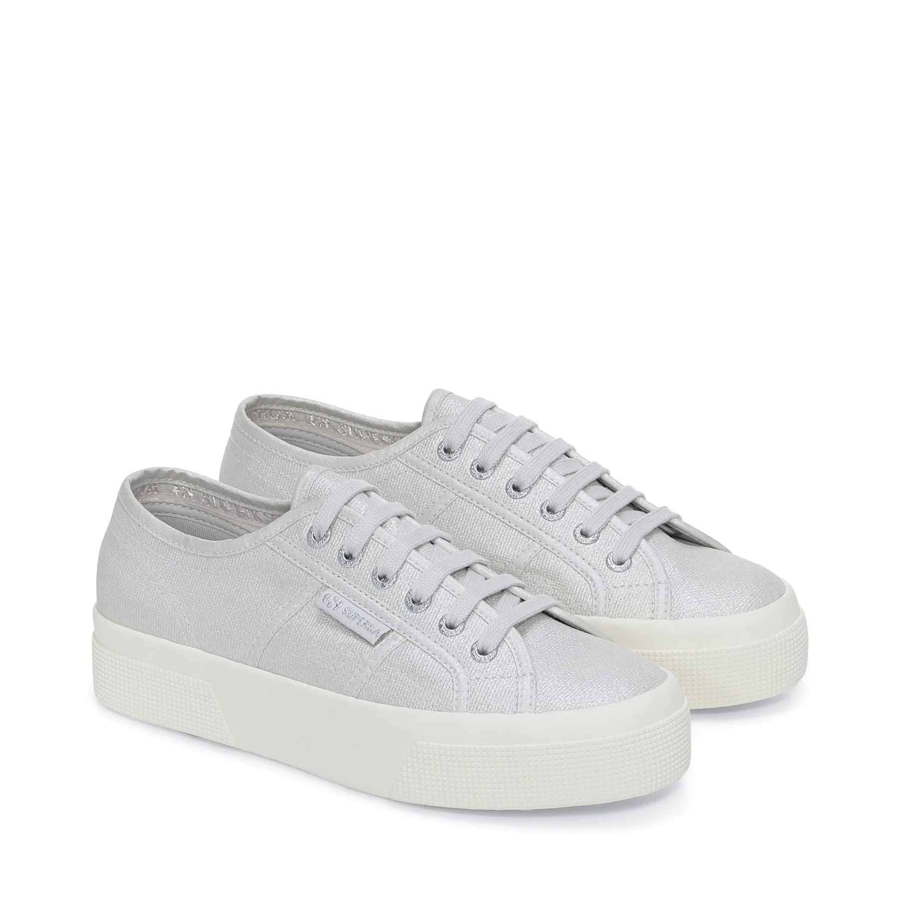 2740 PLATFORM PEARL MATTE CANVAS-GREY SILVER-FAVORIO