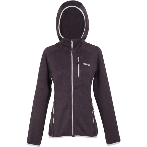 Veste polaire randonnée REGATTA HOODED NEWHILL W DEEP PLUM