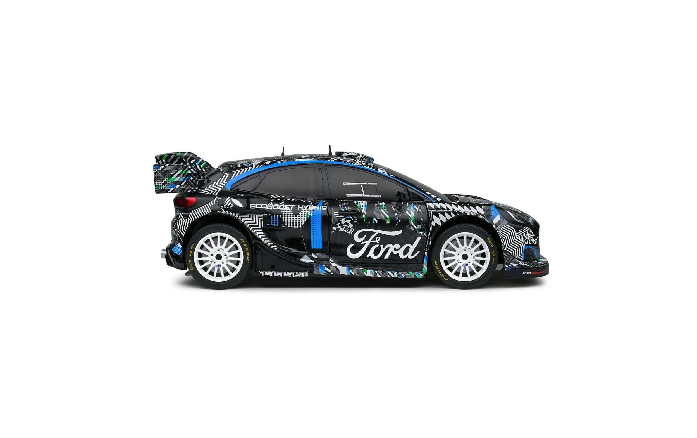 Rennwagen Ford Puma WRC Schwarz, 1:18Detailgetreues Modellauto für Sammler im Massstab 1:18