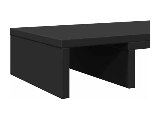 Support de moniteur réglable noir bois d'ingénierie