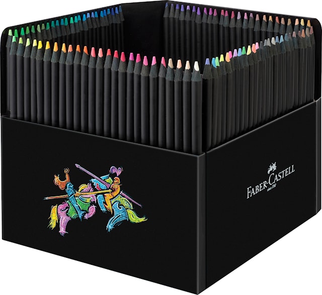Fargeblyanter Black Edition Metallic farger 100-pack med pennholder Faber Castell