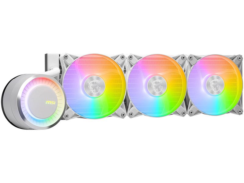 MSI Wasserkühlung MAG CORELIQUID E360 WHITE MSI MAG CORELIQUID E360 WHITE Computerkühlsystem Hauptplatine, Prozessor Flüssigkeitskühlung 12 cm Weiss