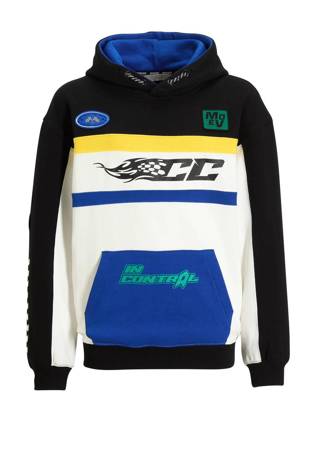 Coolcat Colourblock Hoodie Niko met Racer Prints