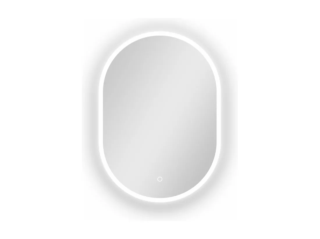 AICA Miroir salle de bain LED 45x75cm tricolore + anti-buée + dimmable + mémoire