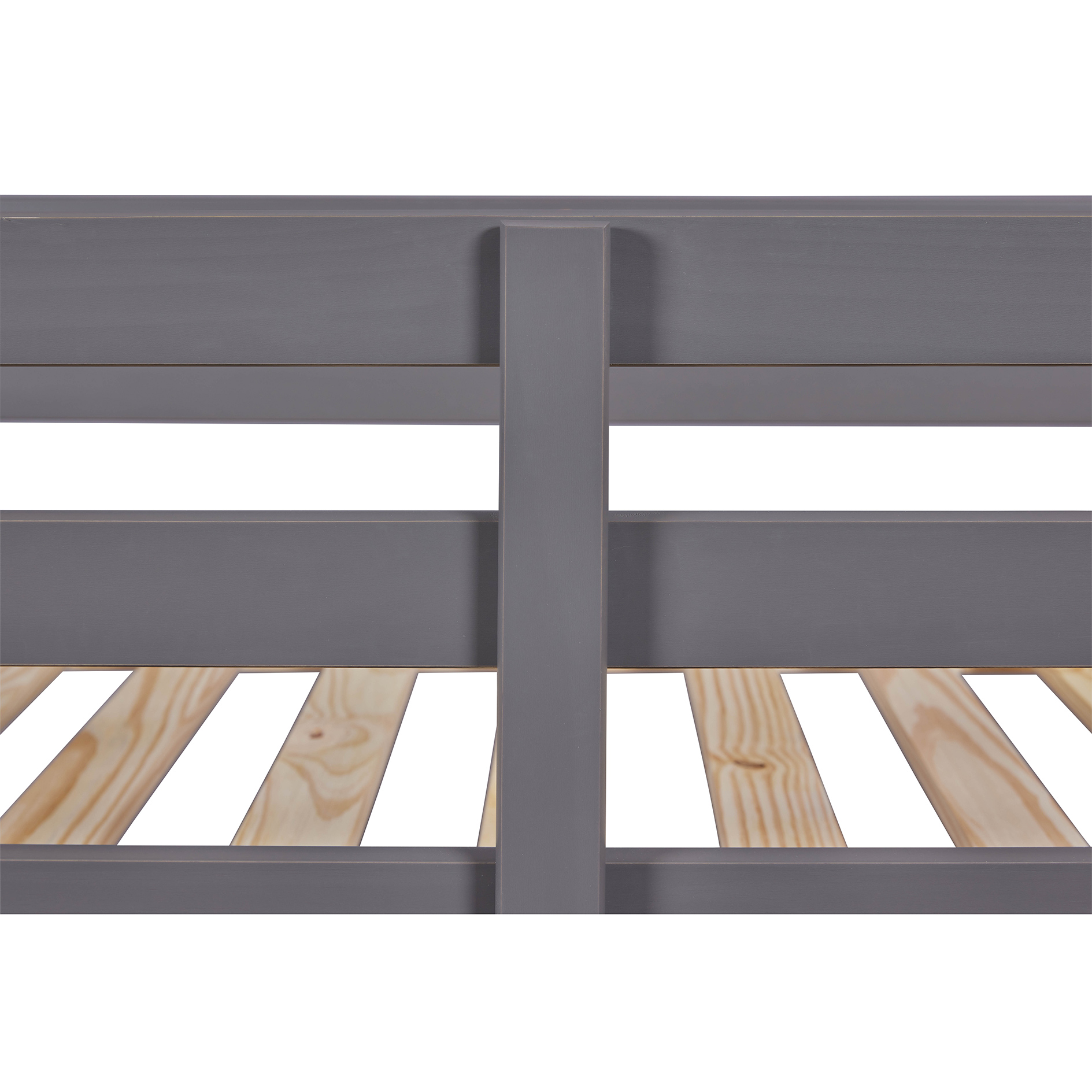 Etagenbett LAVIUS - grau - 2 Einzelbetten - 2x 90x200 cm