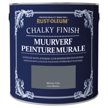 Rust-oleum chalky finish muurverf krijtmat marine grijs 2,5 liter