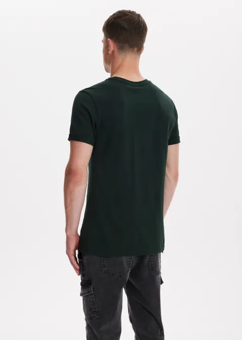 T-shirt met kruis logo groen (GRN.D)