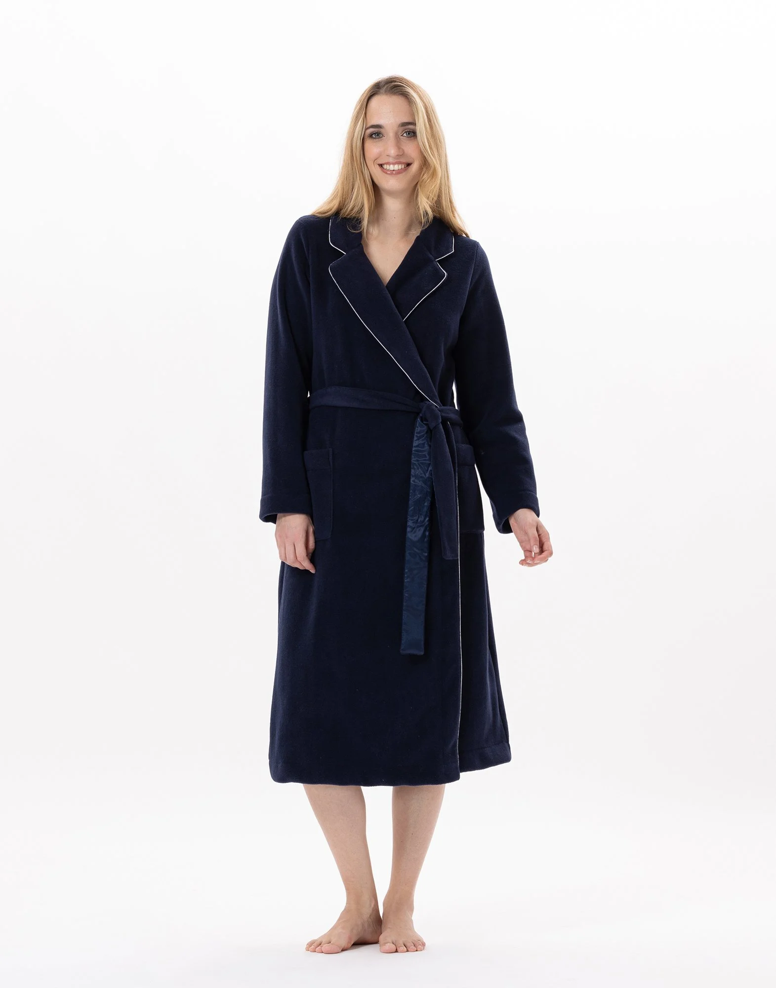 ESSENTIEL 865 - Peignoir en polaire | Bleu